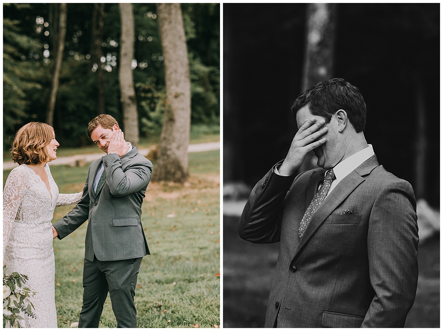 first look at a west chester microwedding