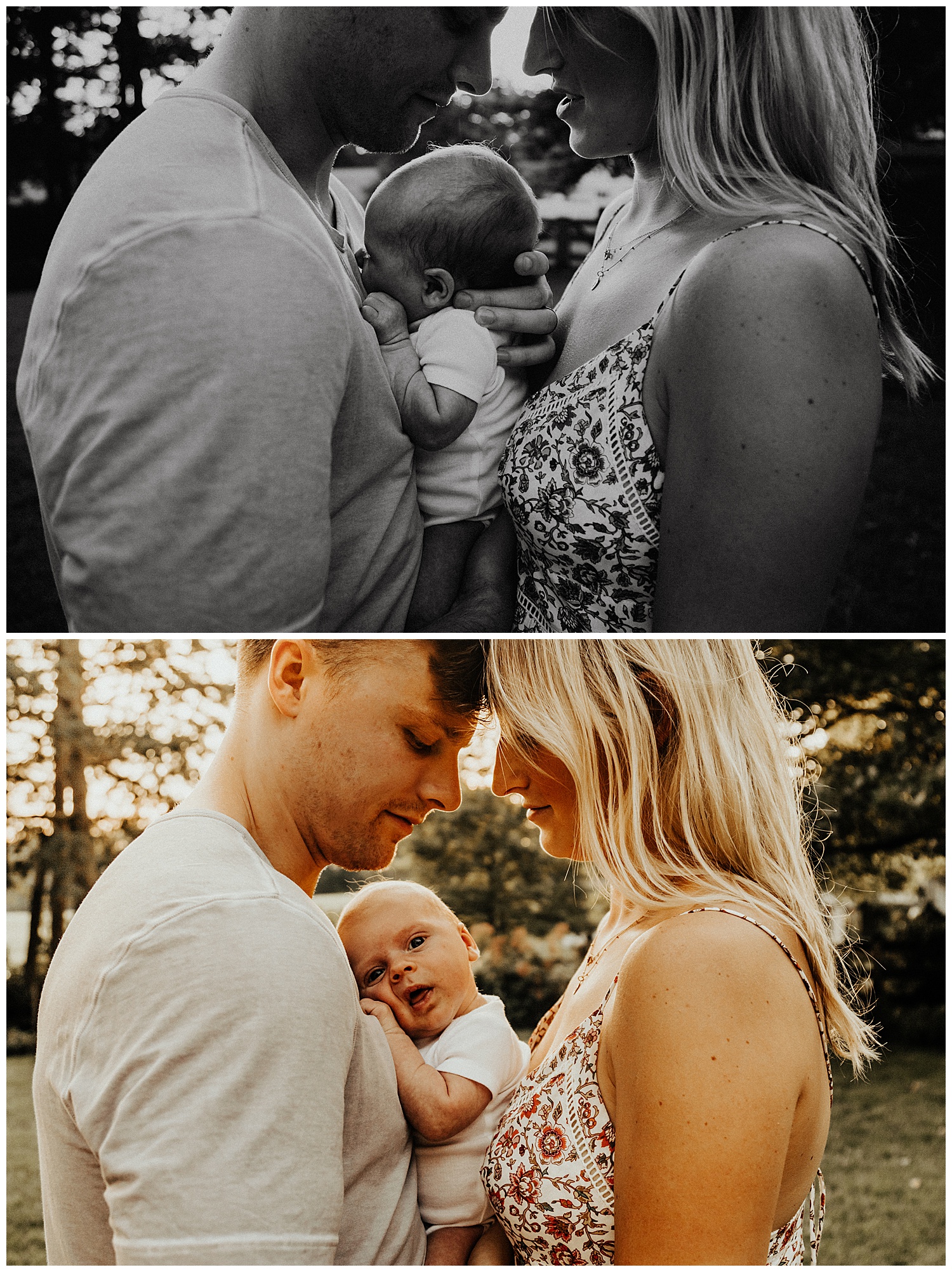 wilmington photographer captures outdoor newborn portraits through relaxed baby led sessions 