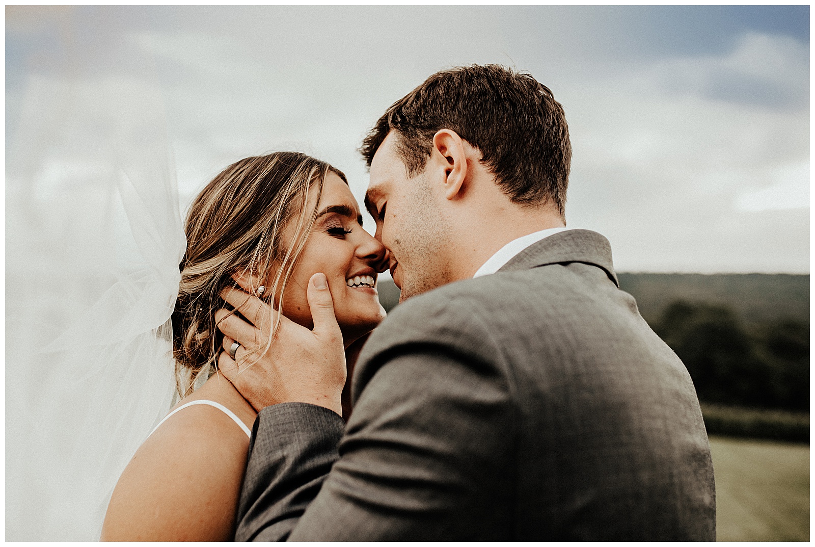 couples portraits intimate winery wedding in maryland captured by Brey Photo, delaware county photographer
