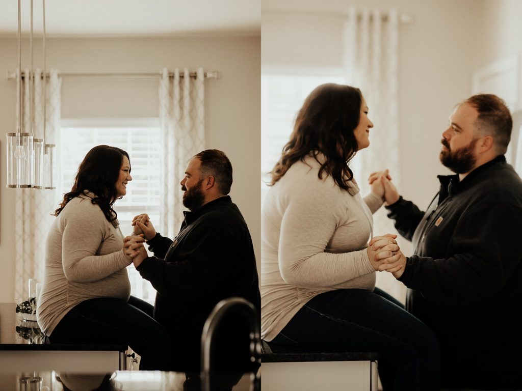 philadelphia indoor lifestyle maternity session captured by brey photo delaware county photographer