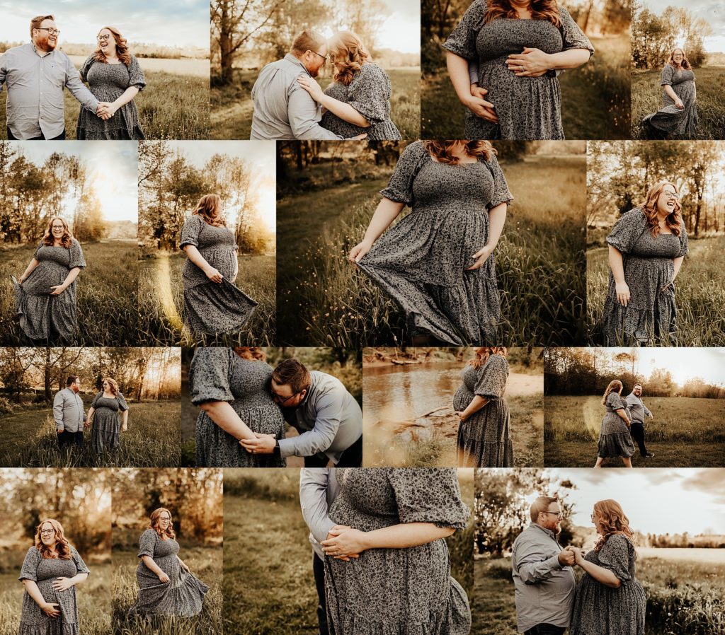 Sunset maternity session at Stroud Preserve by Brey Photo LLC at the top of the article describing the benefits of prenatal and postnatal pilates