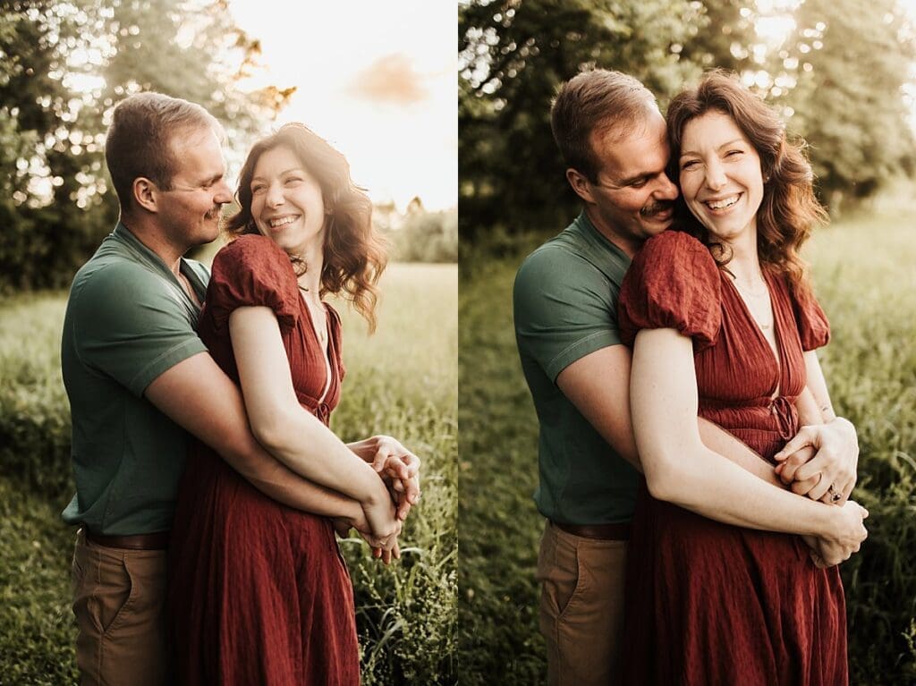 Couples photos from an extended family session with an engaged married couple.